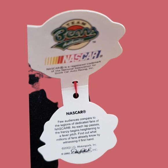 NWT 2002 Nascar Dale Earnhardt Sr Team Speed Bears Black Teddy Bear Beanie Plush - Picture 2 of 3